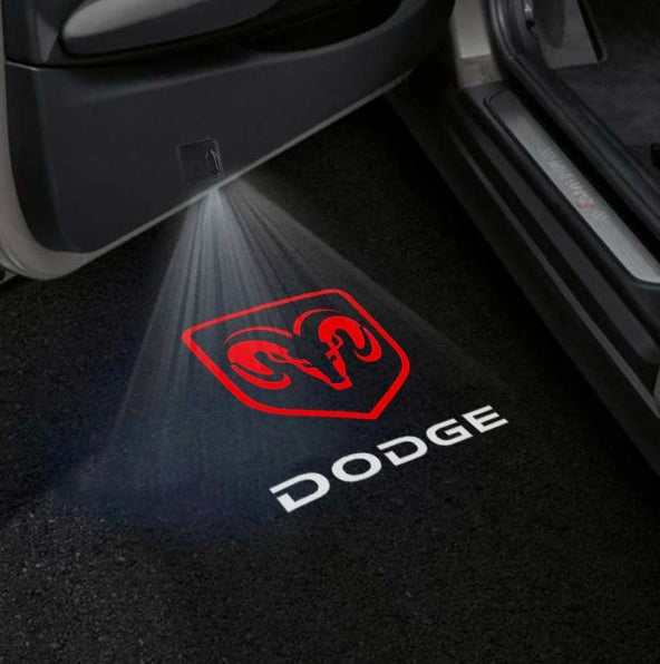 Dodge Ram Door Stick On Puddle Lights Multiple Designs 2002-2026