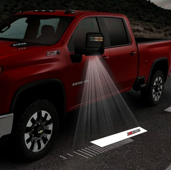 Chevrolet Silverado Premium Side Wing Mirror Puddle Lights Multiple Designs 2014-2026