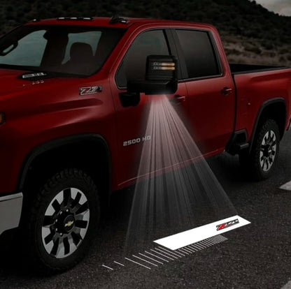 Chevrolet Silverado Premium Side Wing Mirror Puddle Lights Multiple Designs 2014-2026