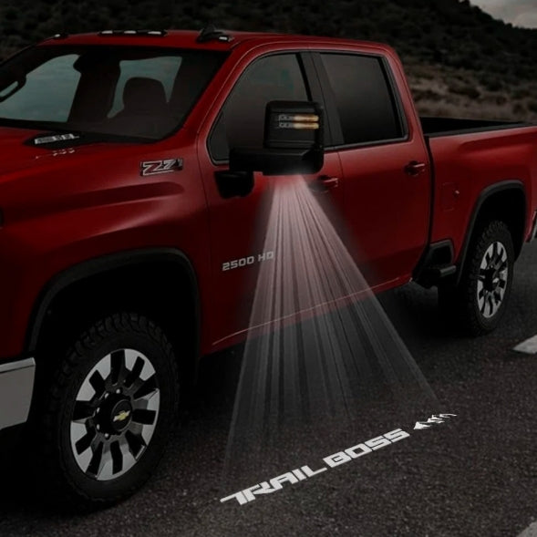 Chevrolet Silverado Premium Side Wing Mirror Puddle Lights Multiple Designs 2014-2026
