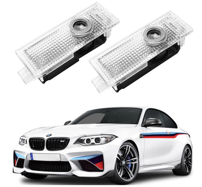 M LED Car Door Puddle Lights, Power Performance Welcome Light Compatible with 3 4 5 7 X1 X4 X5 E70 E71 E72 F30 Series Easy Plug & Play (2PCS)