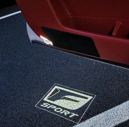 F LED F Sport Car Door Puddle Lights, Welcome Light ForLexus IS/ES/LS/GS/GX/LX/RX/RC/UX200 Easy Plug & Play (2X White)