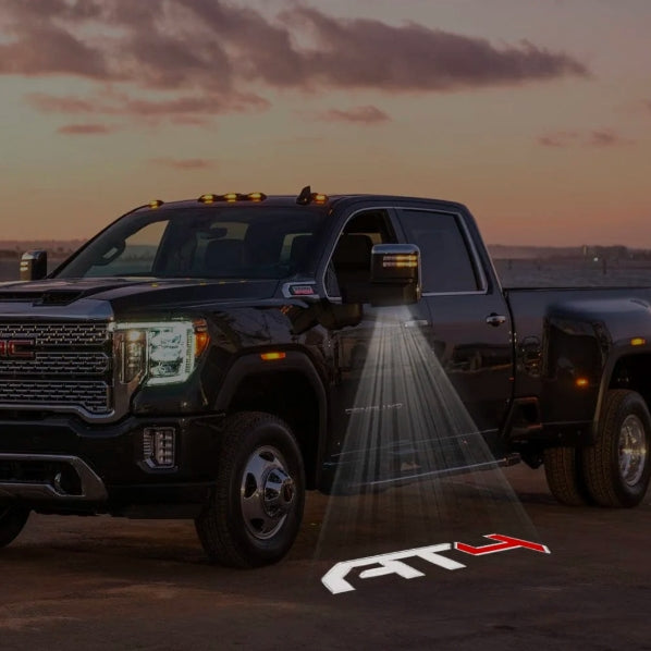 GMC Sierra Premium Side Wing Mirror Puddle Lights Multiple Designs 2015-2026