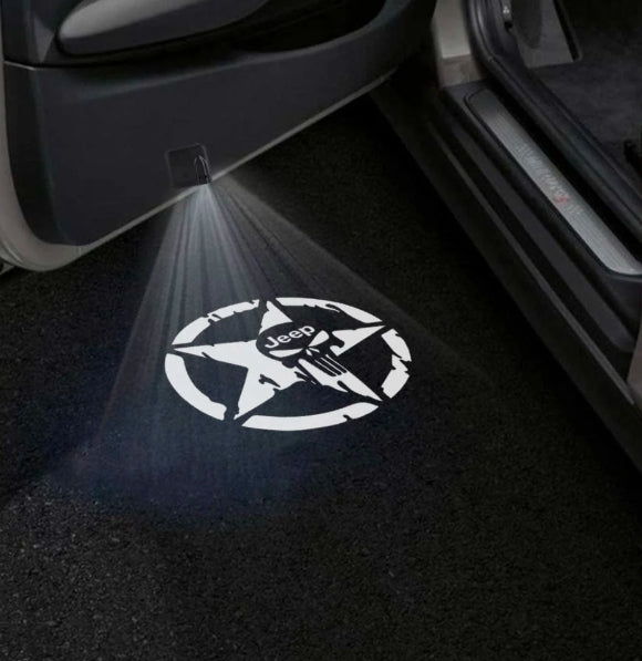 Jeep Cherokee Sport Premium Door Puddle Lights Multiple Designs 2014–2018