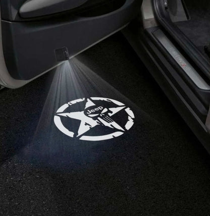 Jeep Cherokee Sport Premium Door Puddle Lights Multiple Designs 2014–2018