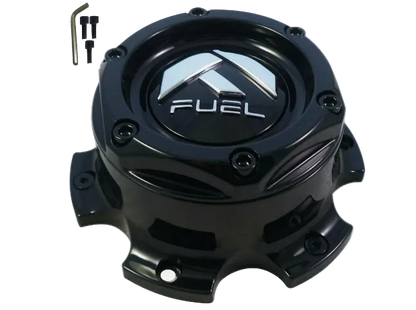 Front detail of Fuel 1004-27GB gloss black wheel center cap