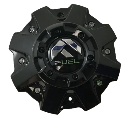 Front view of Fuel 1001-81GB gloss black wheel center cap