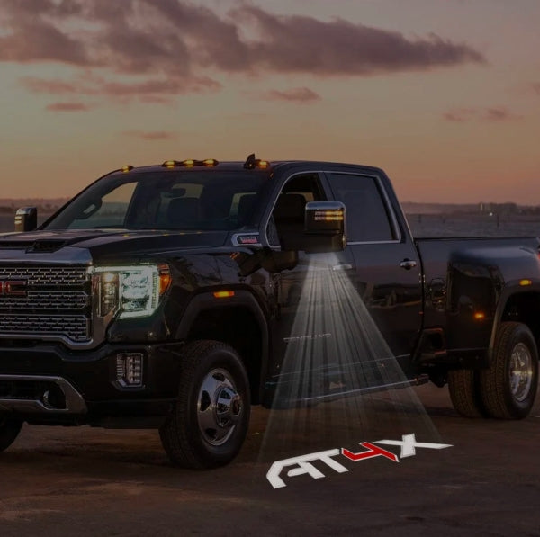 GMC Sierra Premium Side Wing Mirror Puddle Lights Multiple Designs 2015-2026