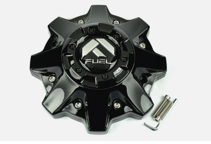 Fuel 1002-53GB Gloss Black 8-Lug Center Caps with Bolts – Set of 4
