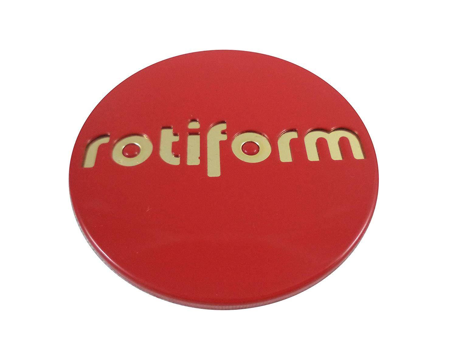 RotiForm Red/Gold Emblem Custom Wheel Center Caps # 1003-40RG (4 CAPS)