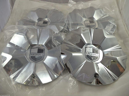 Mossa Wheels Chrome Custom Wheel Center Caps # 748-RWD /MS-CAP-L194 (4 CAPS)