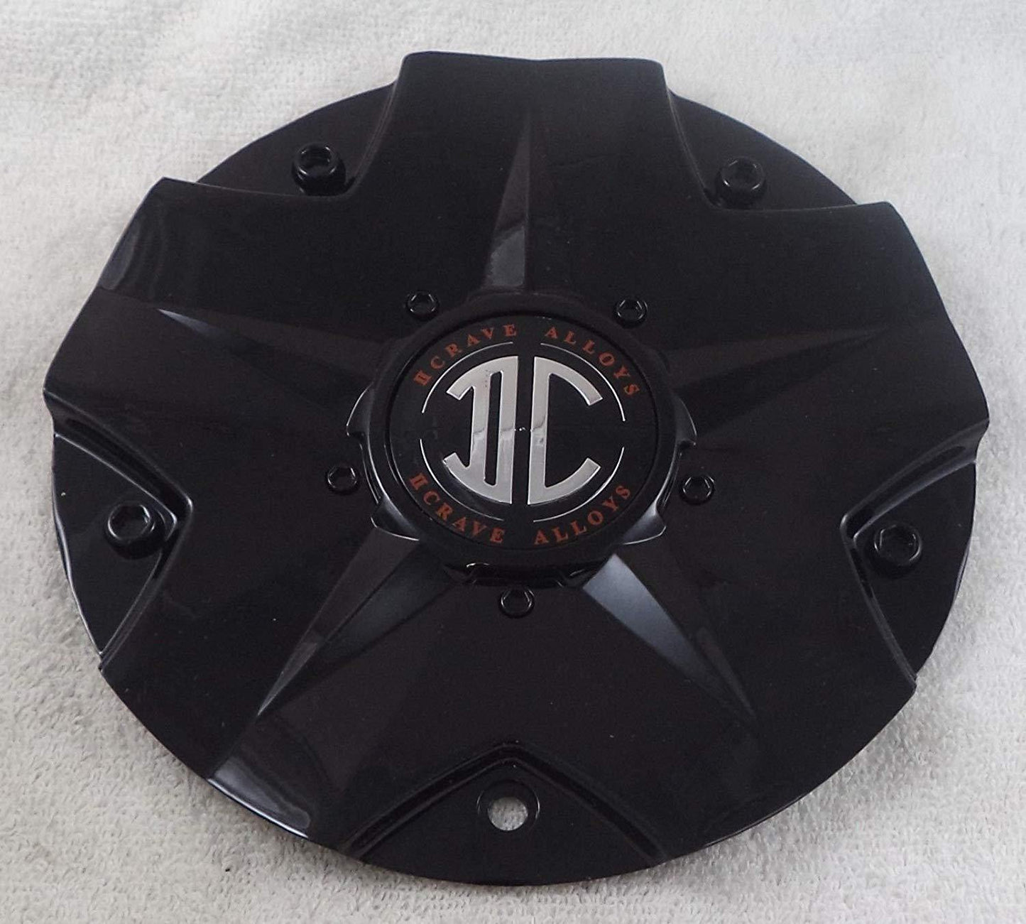 2 Crave C518702 Wheels Gloss Black Center Caps (1 CAP)