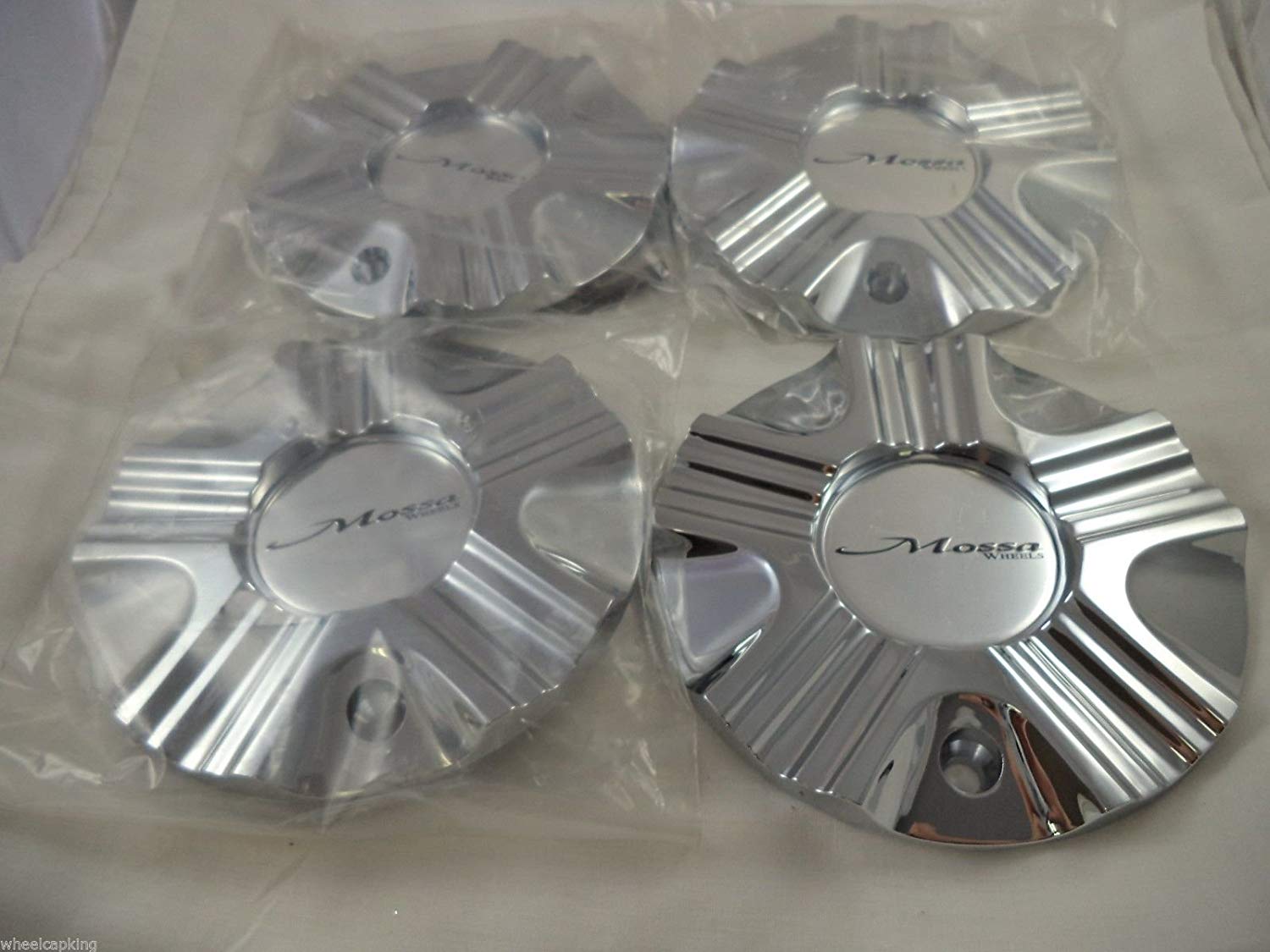 Mossa Wheels Chrome Custom Wheel Center Caps # C-743 / CAP-743C (4 CAPS)