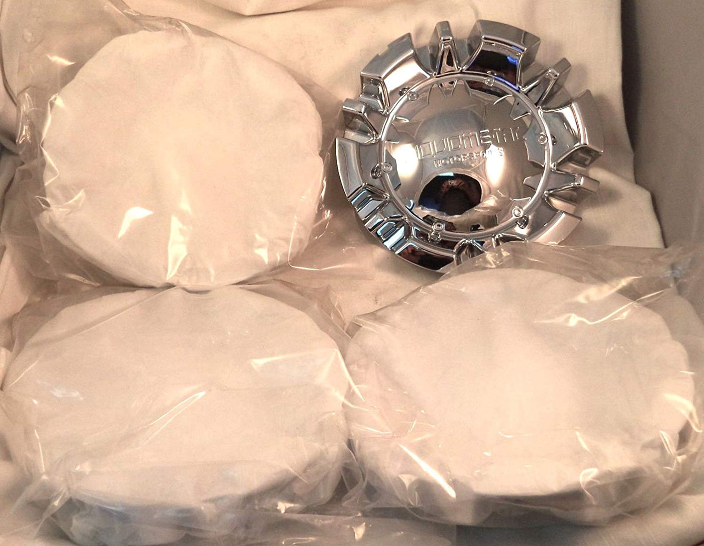 Liquid Metal Motorsports Wheels Chrome Wheel Center Cap # BC-741B (SET OF 4)