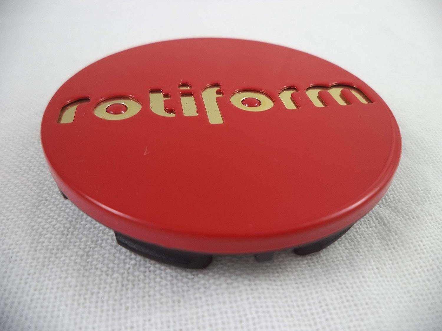 RotiForm Red/Gold Emblem Custom Wheel Center Caps # 1003-40RG (4 CAPS)