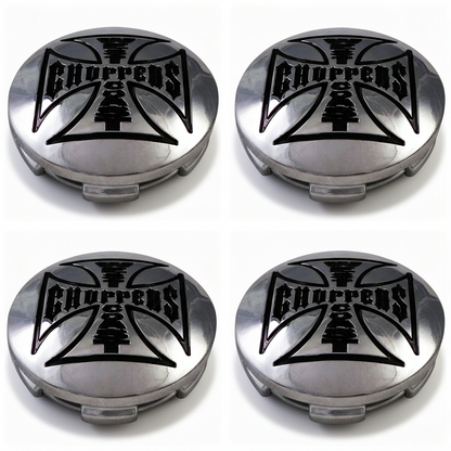 Four Jesse James 7810-15 chrome center caps