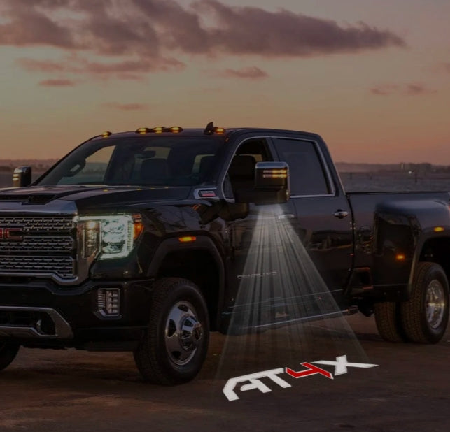 GMC Sierra Premium Side Wing Mirror Puddle Lights Multiple Designs 2015-2026