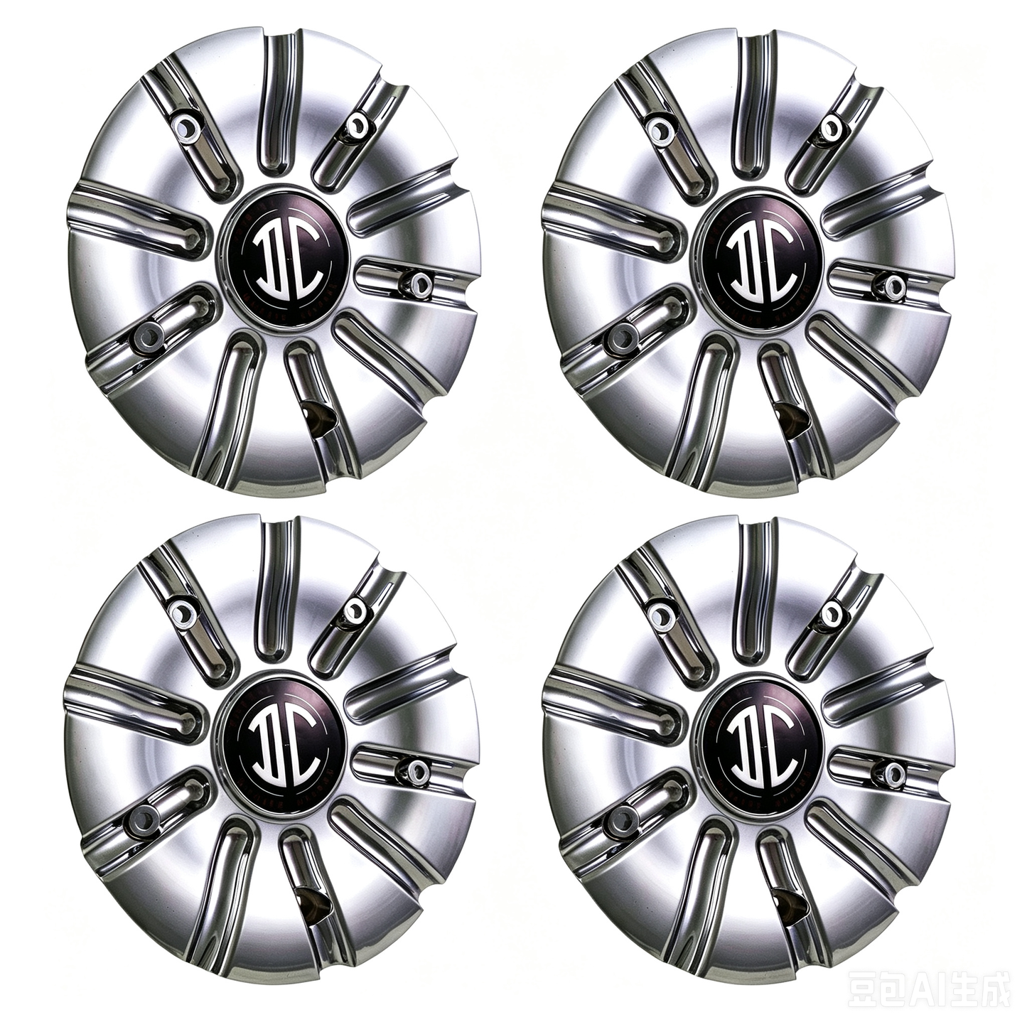 Four 2Crave 22-10205-3-CAP chrome center caps
