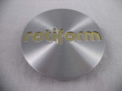 RotiForm Silver Custom Wheel Center Caps # 1003-40MG Gold Emblem (4 CAPS)