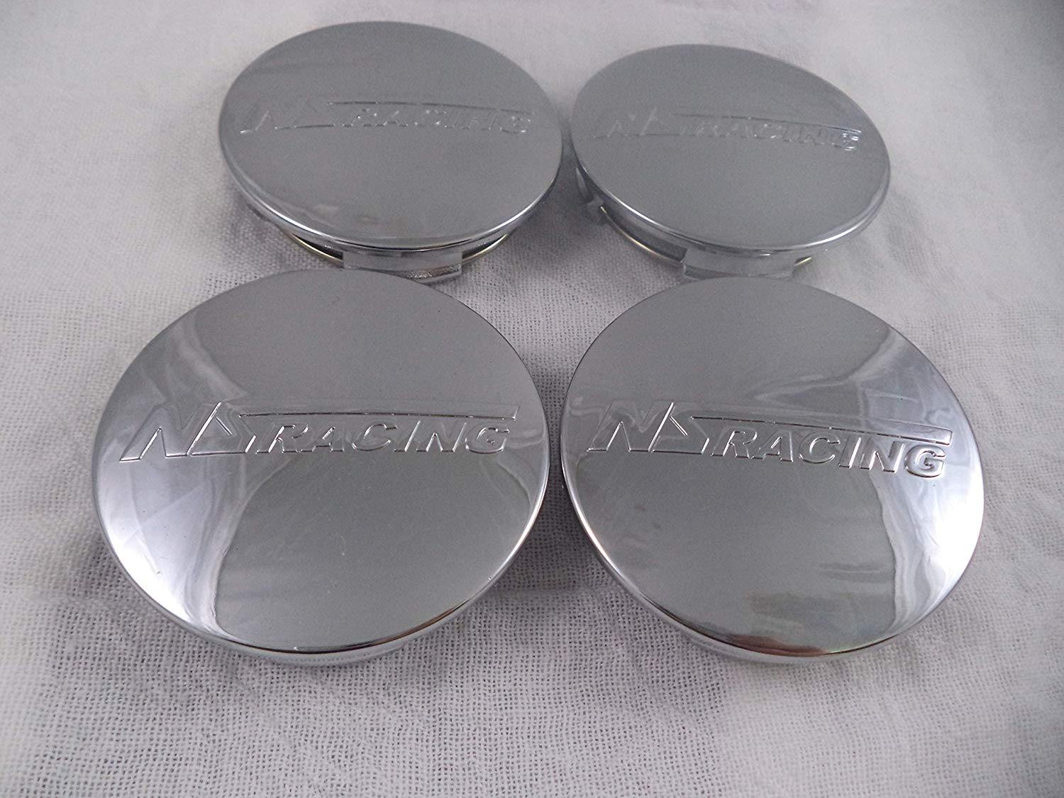 NS Racing Wheels Chrome Custom Wheel Center Caps # F33(II) (4 CAPS)