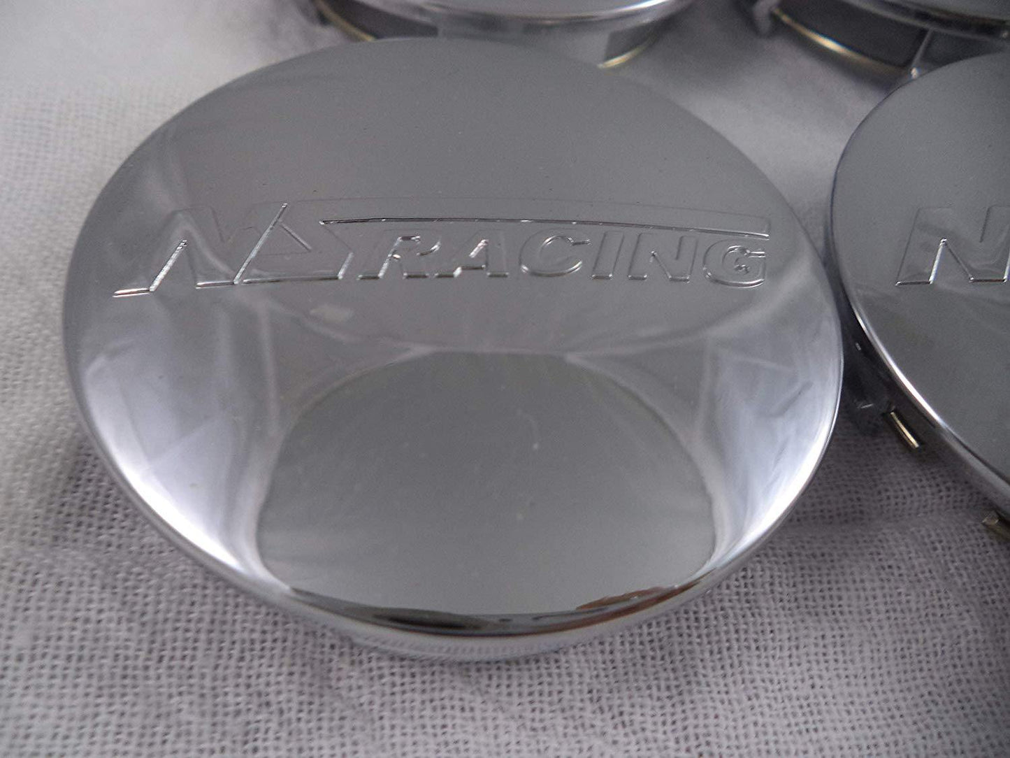 NS Racing Wheels Chrome Custom Wheel Center Caps # F33(II) (4 CAPS)