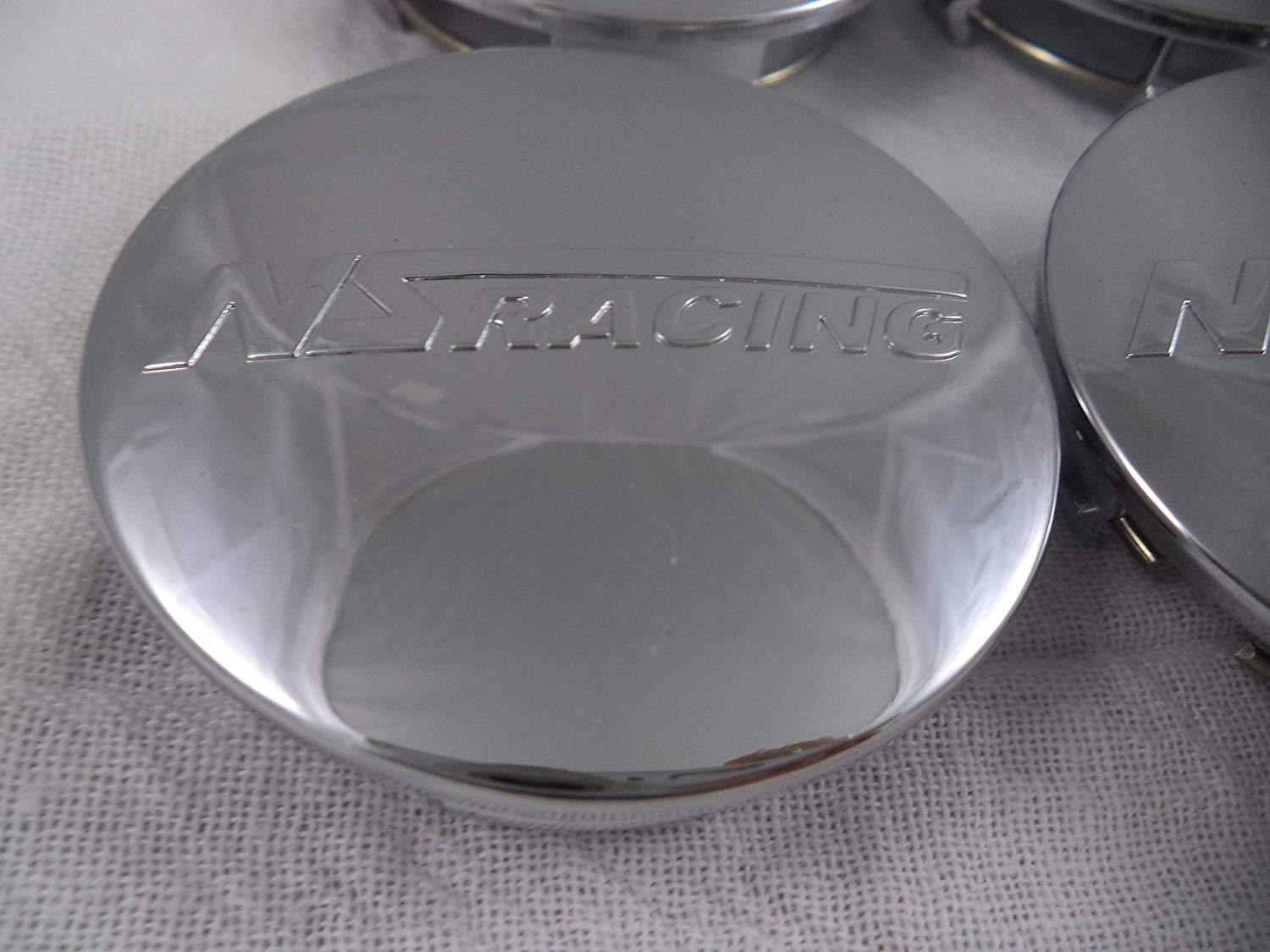 NS Racing Wheels Chrome Custom Wheel Center Caps # F33(II) (4 CAPS)