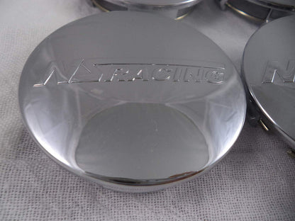 NS Racing Wheels Chrome Custom Wheel Center Caps # F33(II) (4 CAPS)