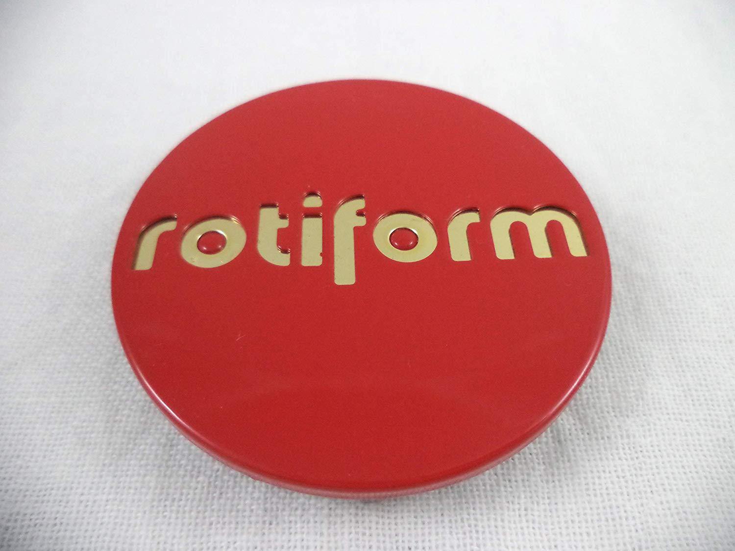 RotiForm Red/Gold Emblem Custom Wheel Center Caps # 1003-40RG (4 CAPS)