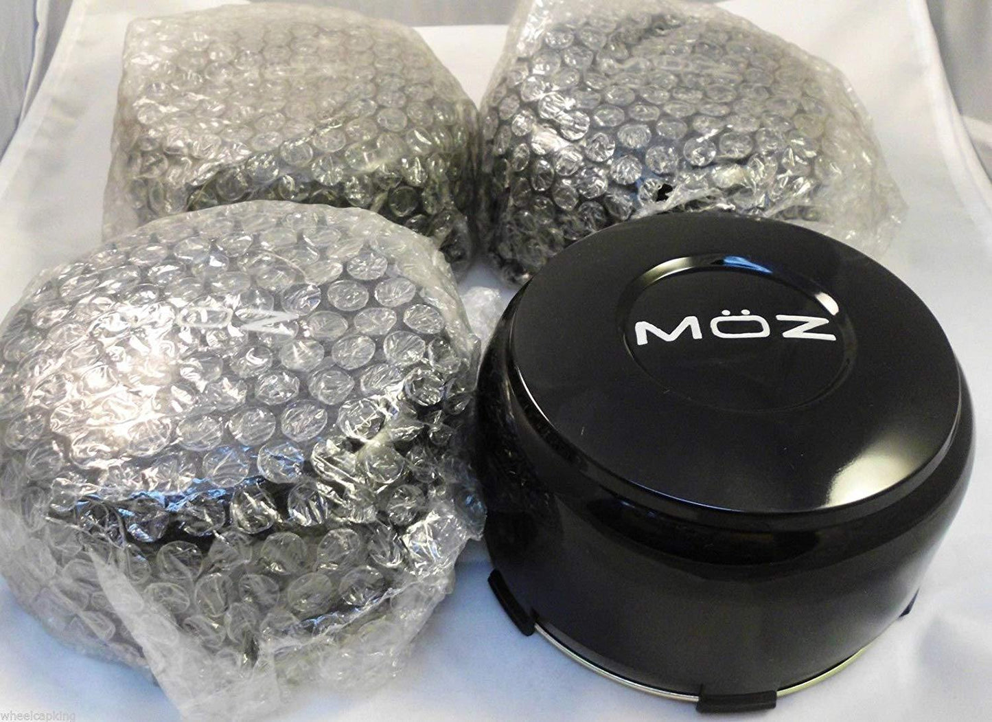 Moz Wheels Gloss Black Custom Wheel Center Cap # 2001-13 (4 CAPS)