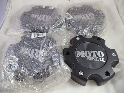 Moto Metal # 845L145 Wheels Flat Black Custom Wheel Center Caps NEW! (4 CAPS)
