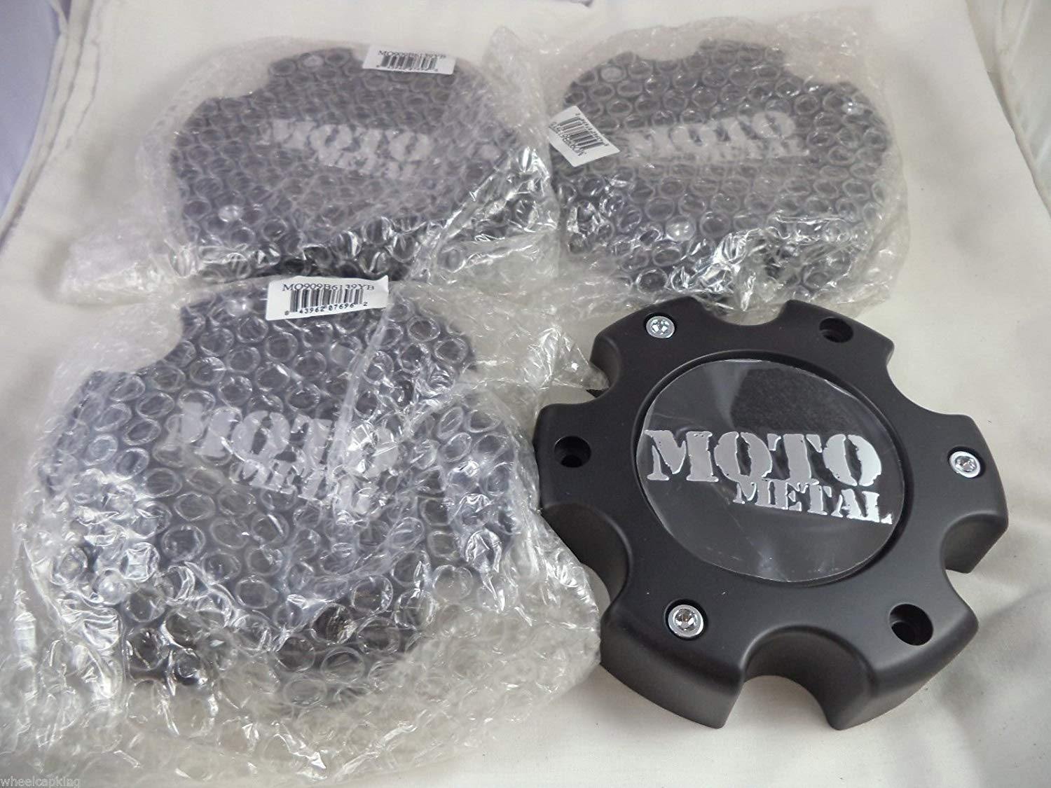 Moto Metal MO909B6139YB Flat Black Wheel Center Caps (4 CAPS)