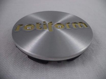 RotiForm Silver Custom Wheel Center Caps # 1003-40MG Gold Emblem (1 CAP)