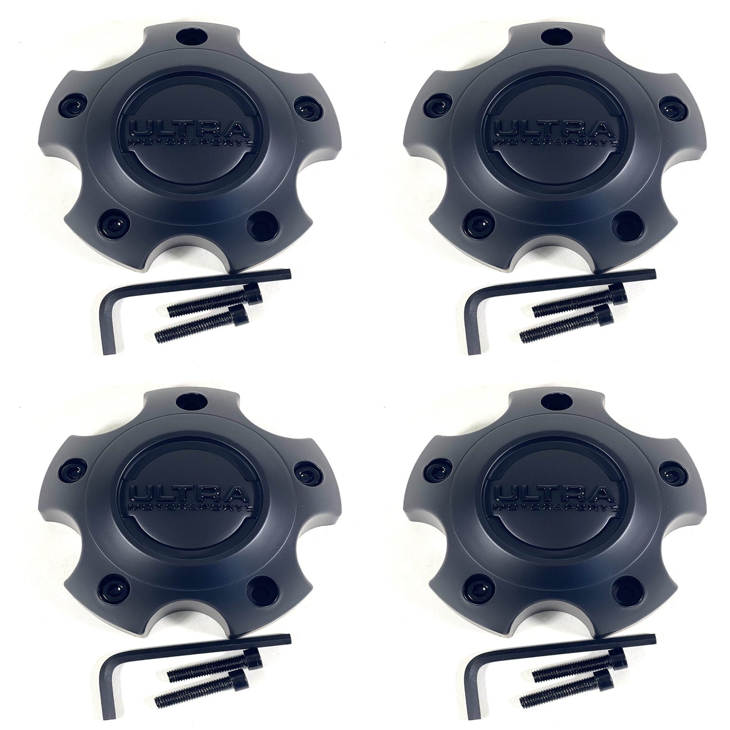 ULTRA Wheels Matte Black Wheel Center Cap # 89-9754SBB / 89-9754 (4 CAPS)