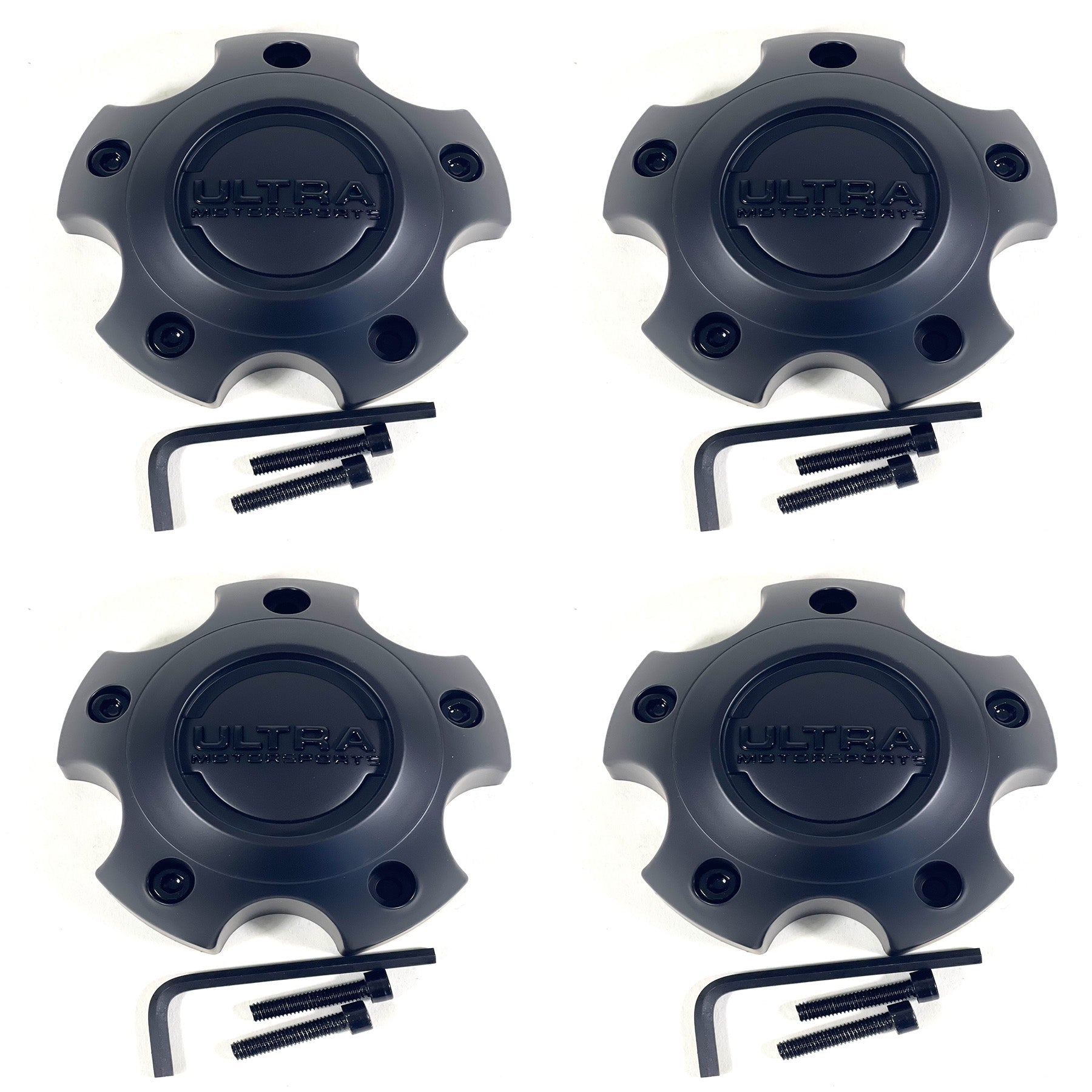 ULTRA Wheels Matte Black Wheel Center Cap # 89-9754SBB / 89-9754 (4 CAPS)