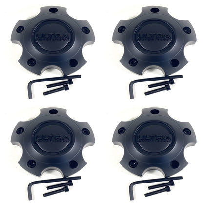 ULTRA Wheels Matte Black Wheel Center Cap # 89-9754SBB / 89-9754 (4 CAPS)