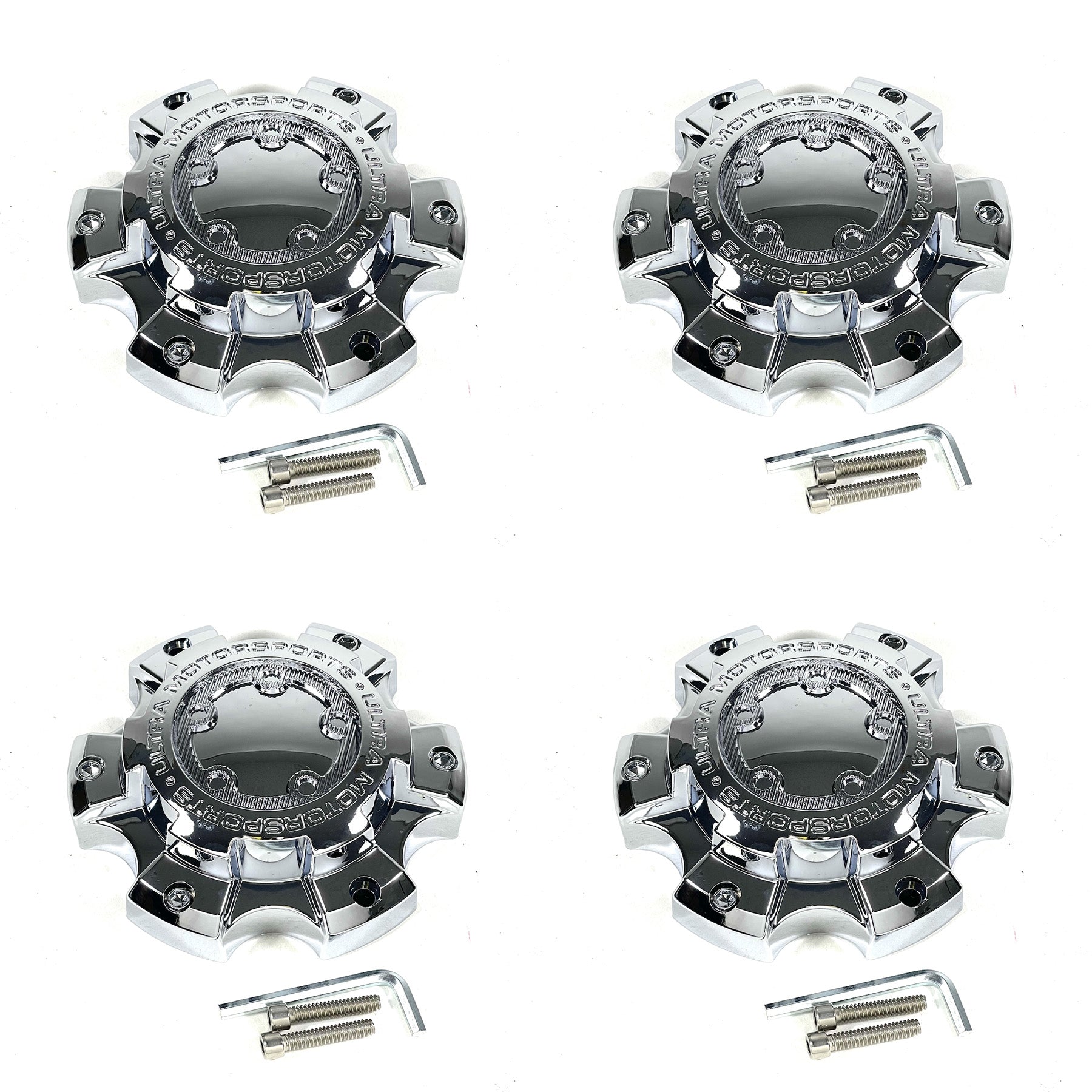 Ultra Motorsports # 89-9865 Chrome Wheel Hub Center Cap Rim 6 Lug 6X5.5 (4 CAPS)