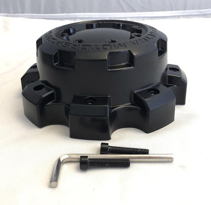 Ultra Wheel Black Wheel Center Cap (Qty 1) p/n # 89-9879 with Bolts (1Pc)