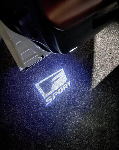 F LED F Sport Car Door Puddle Lights, Welcome Light ForLexus IS/ES/LS/GS/GX/LX/RX/RC/UX200 Easy Plug & Play (2X White)