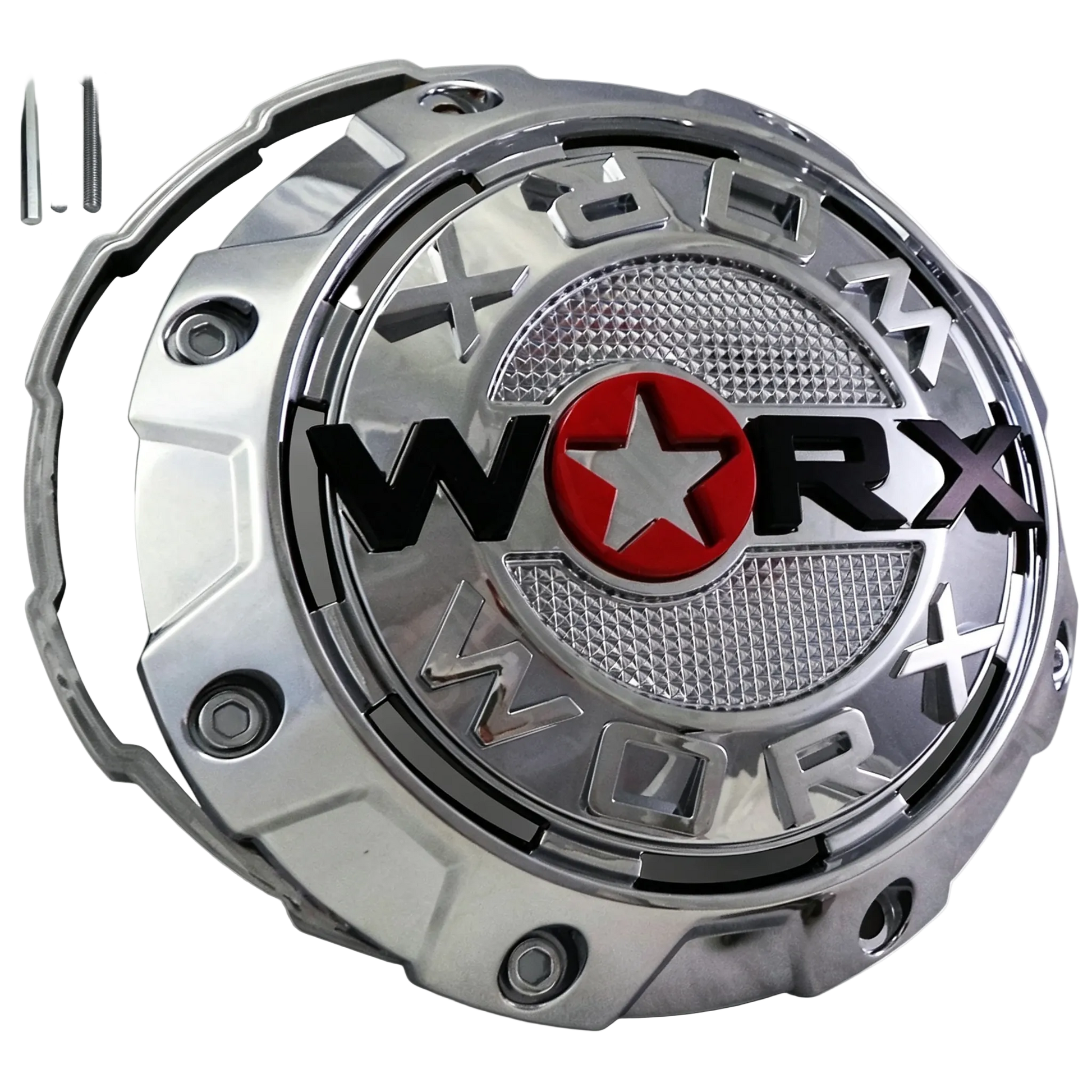 WORX WRX-8856L chrome center cap front view