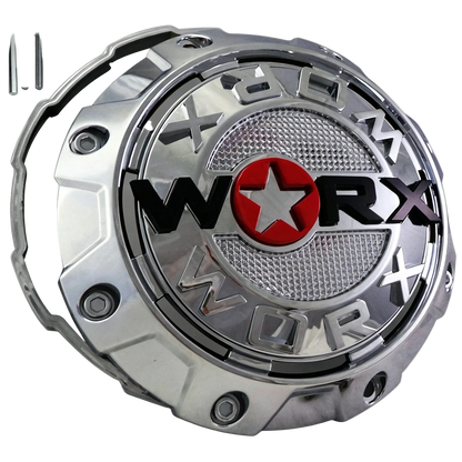 WORX WRX-8856L chrome center cap front view