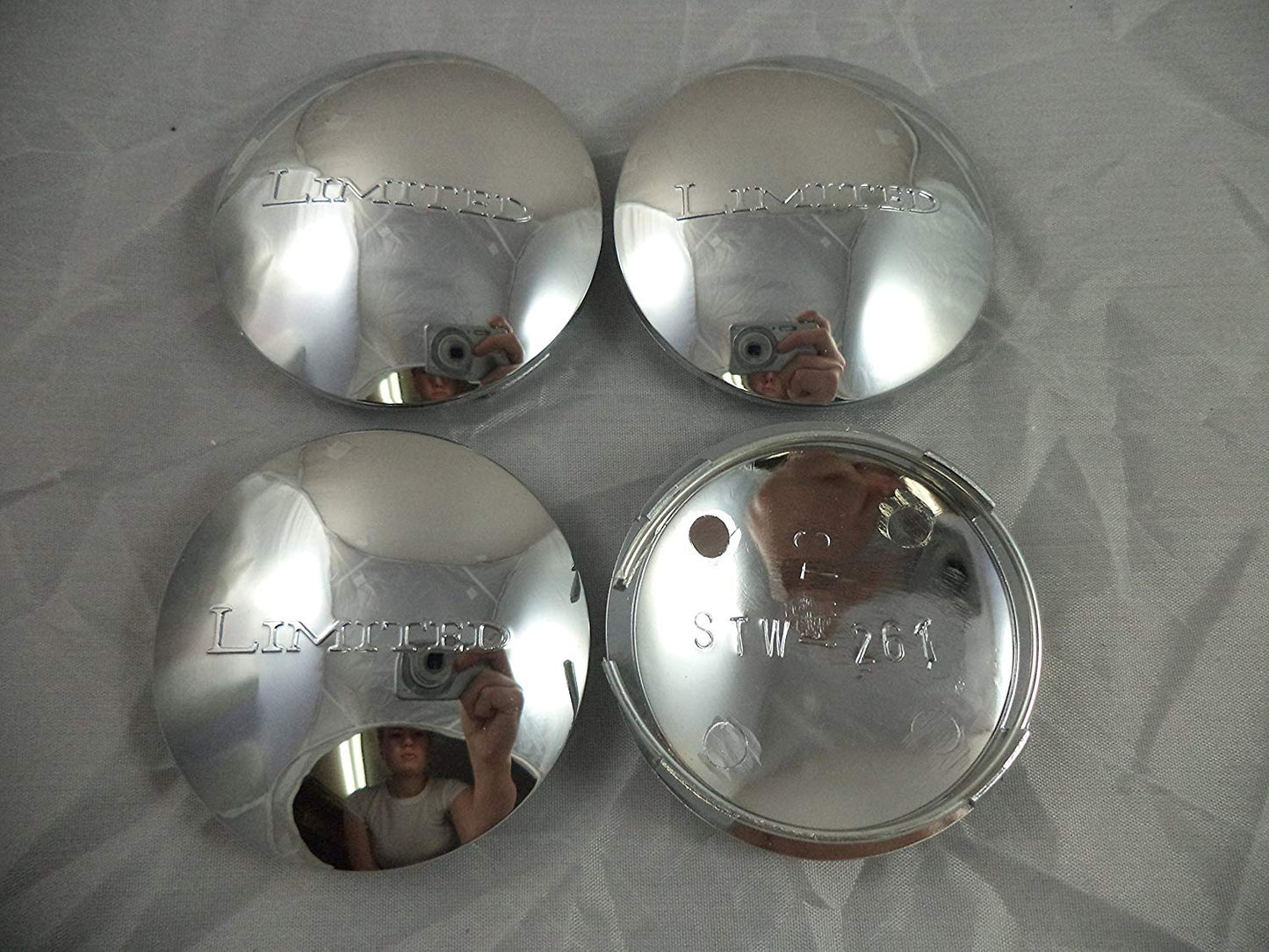 Limited Wheels STW-261 Chrome Custom Wheel Center Caps (4 CAPS)