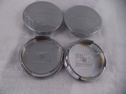 NS Racing Wheels Chrome Custom Wheel Center Caps # F33(II) (4 CAPS)