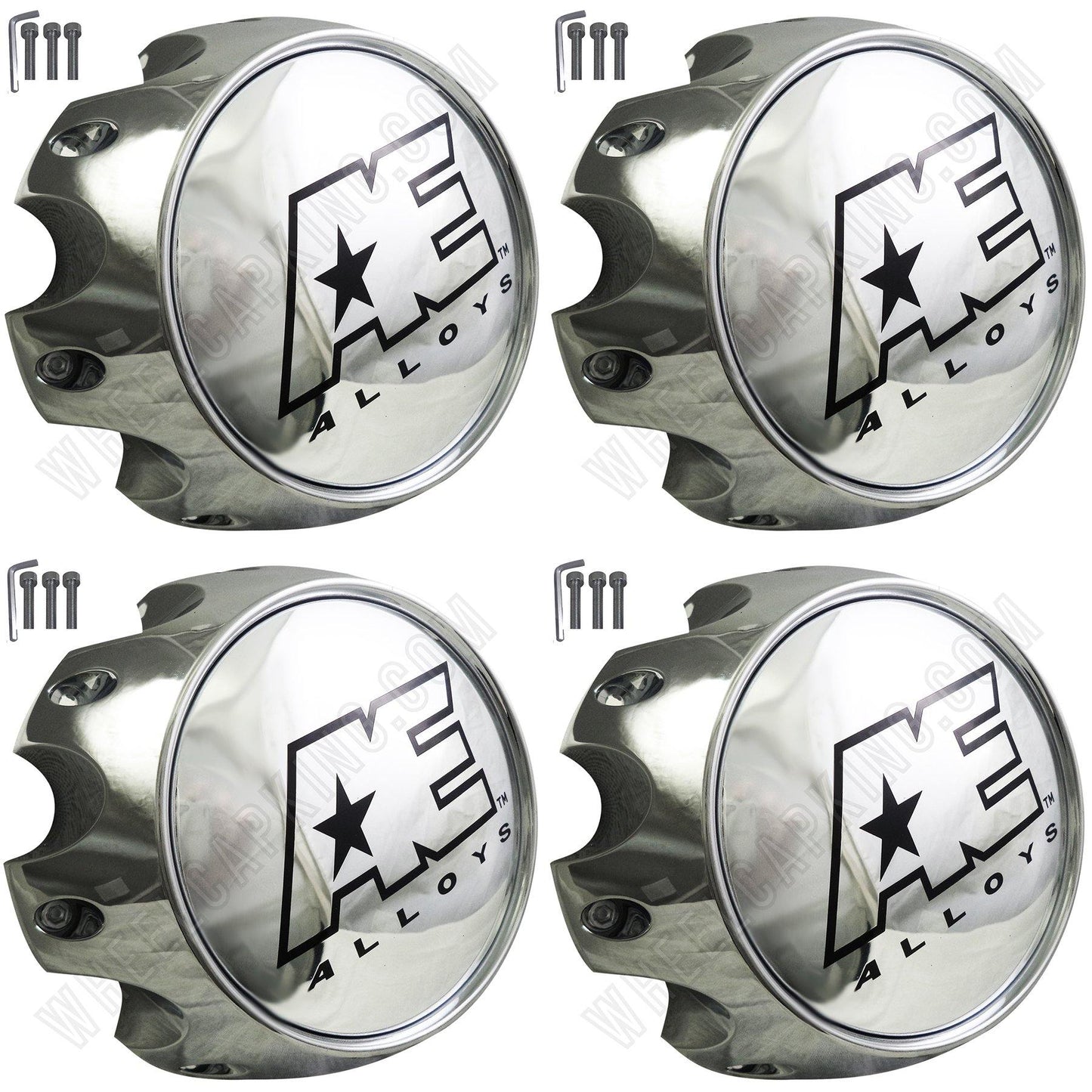 Eagle Alloys AE Hardrock Series 8 LUG Chrome Wheel Rim 3313-06 Center Cap (4 CAPS)