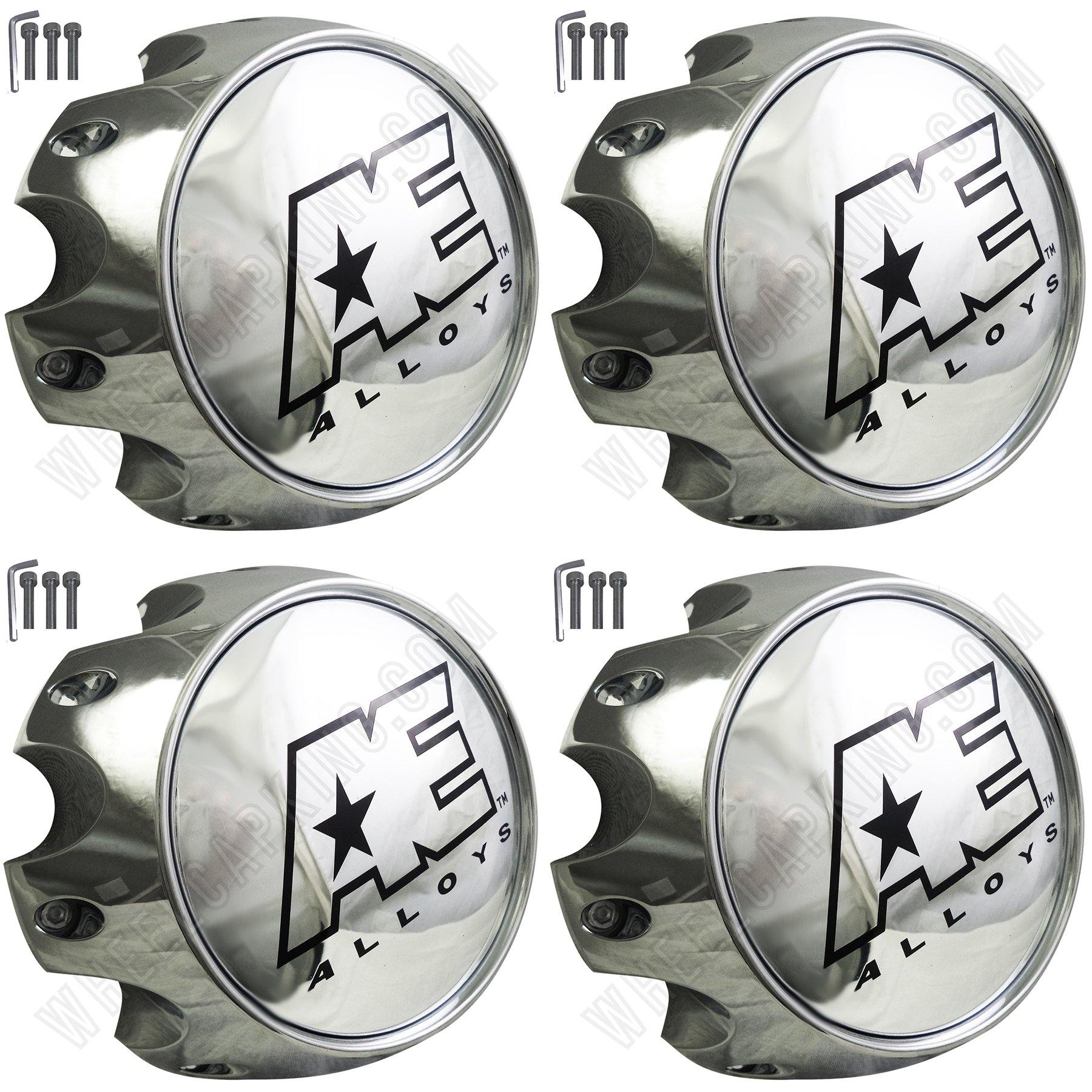 Eagle Alloys AE Hardrock Series 8 LUG Chrome Wheel Rim 3313-06 Center Cap (4 CAPS)