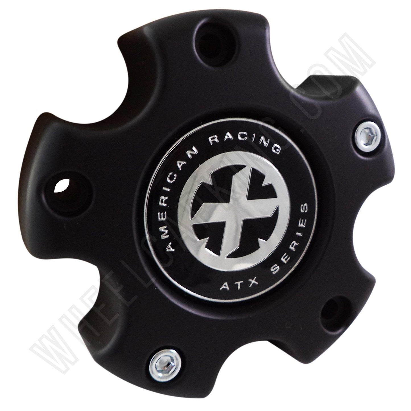 American Racing ATX Wheels Flat Black Custom Wheel Center Caps # CAP M-733 / AX845L121 (1 CAP)