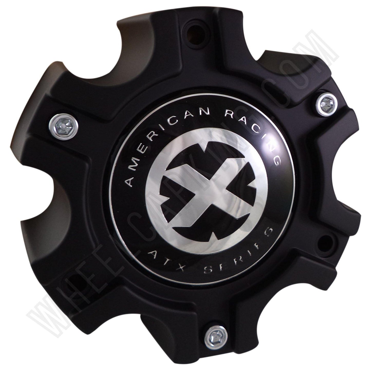 American Racing Wheels ATX Series Flat Black Custom Wheel Center Cap (4 CAPS) #377B140-6H