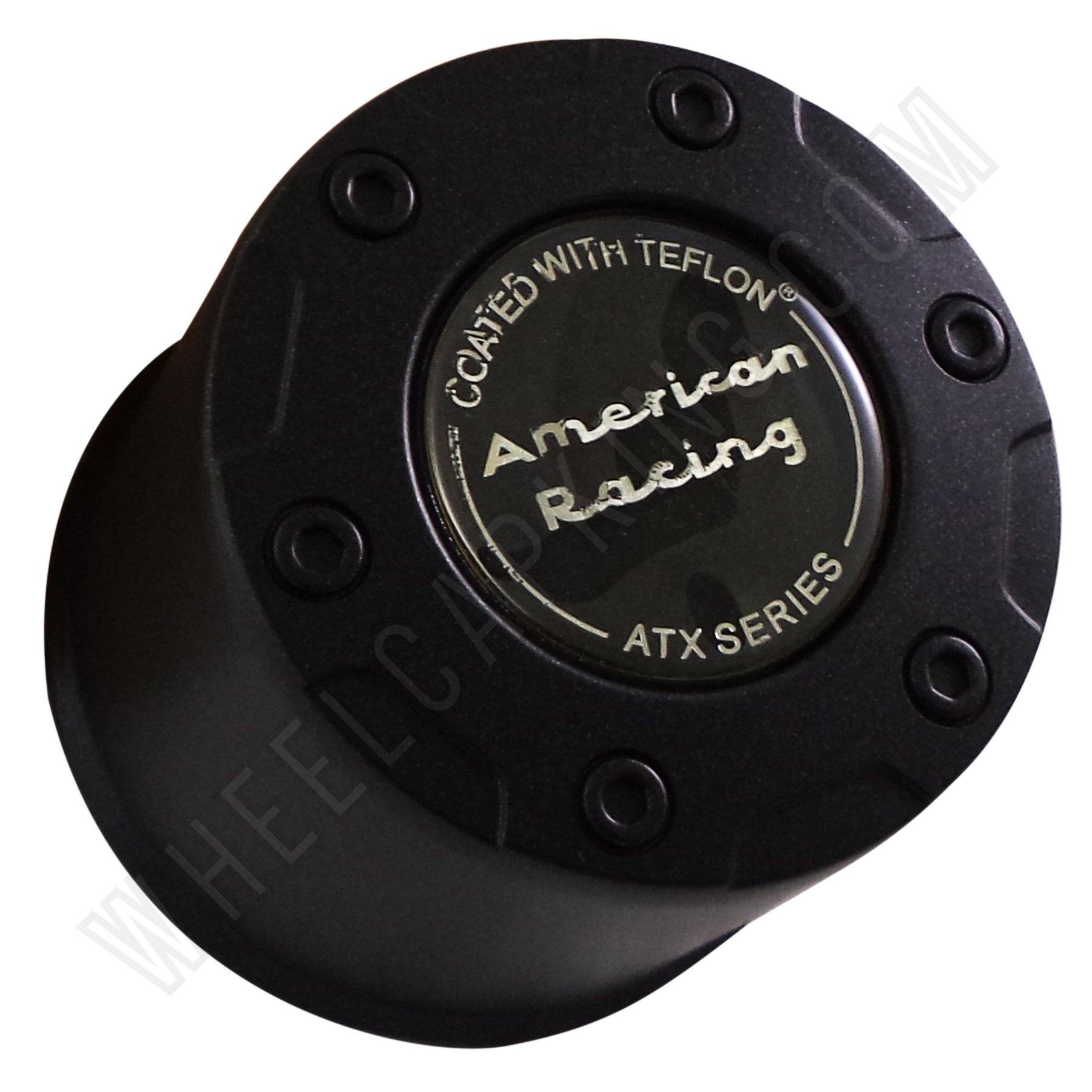 AMERICAN RACING ATX FLAT BLACK Custom Wheel Center Cap Caps Set 4 # 1342106017