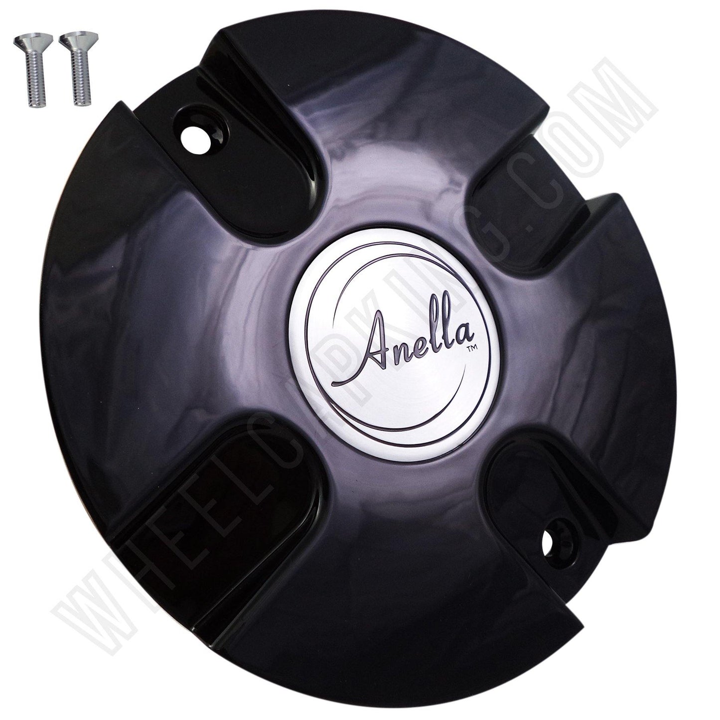 Anella Wheels Gloss Black Custom Wheel Center Caps # C172 (4 CAPS)