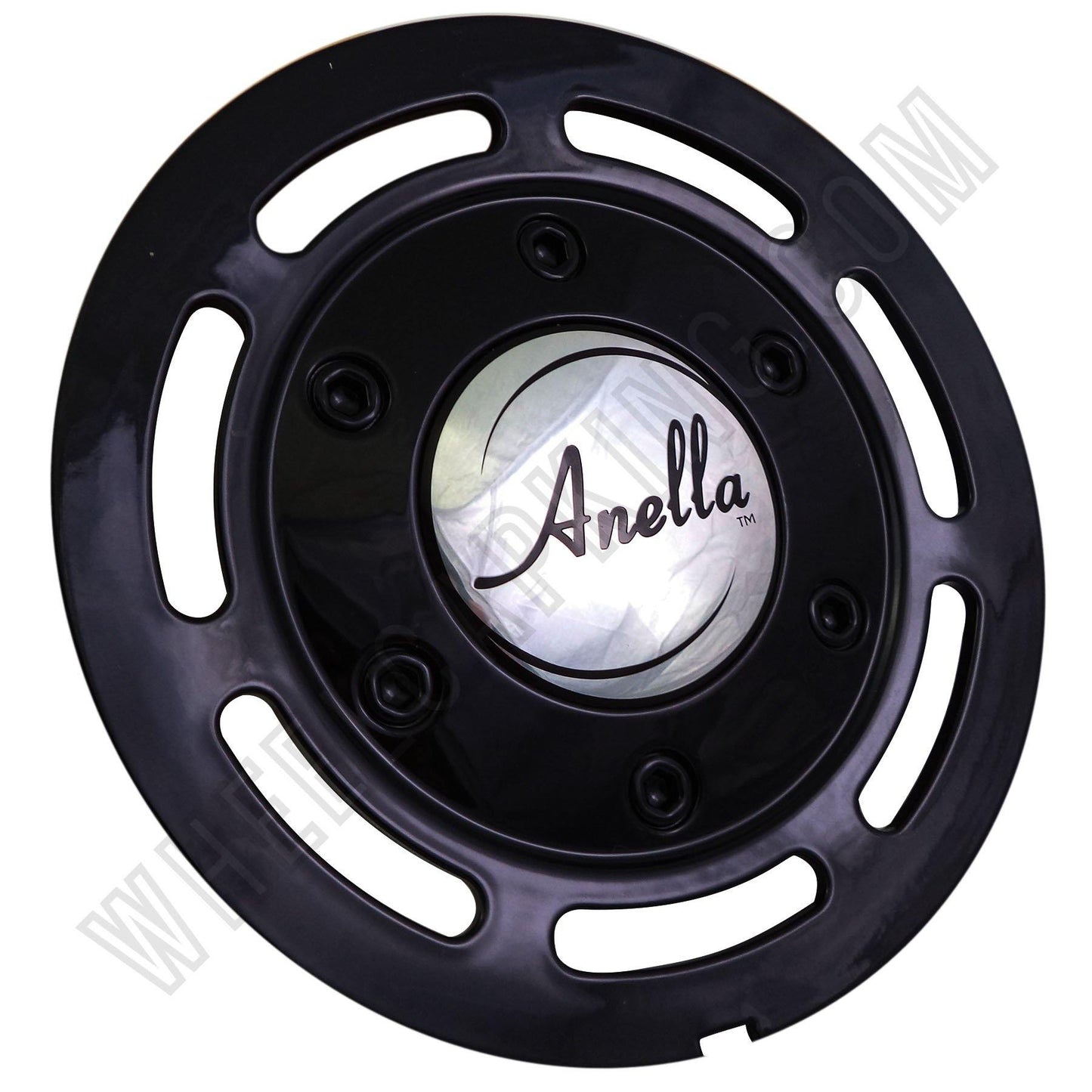 Anella Wheels Gloss Black Custom Wheel Center Cap # C130/FTK (4 CAPS)