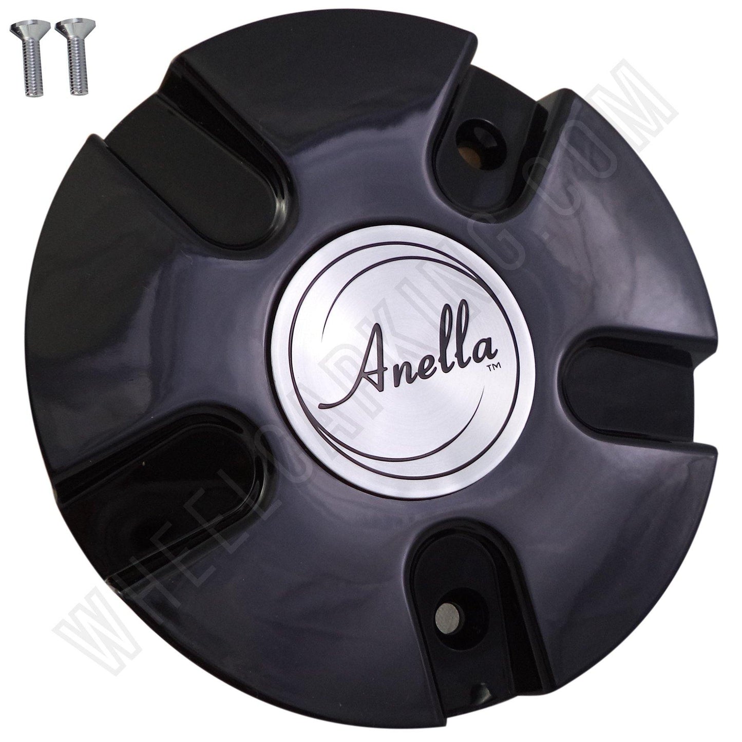 Anella Wheels Gloss Black Custom Wheel Center Cap # C153 (4 CAPS)
